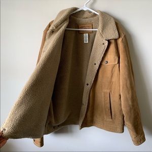 Men xl suede Sherpa jacket